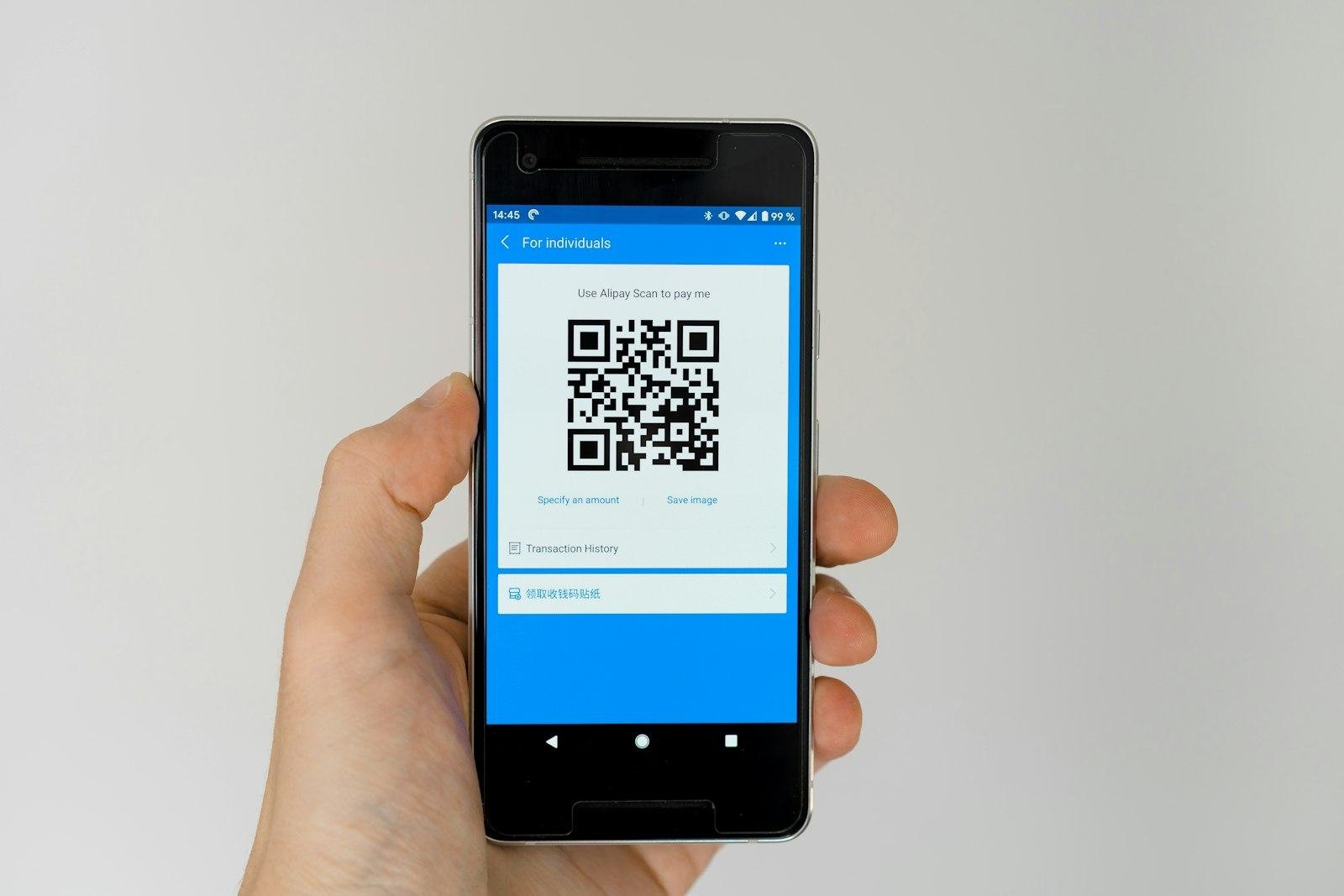 Scanning a shipment QR code on a phone